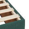 Boxspring ágy matraccal sötétzöld 200 x 200 cm bársony
