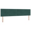 Boxspring ágy matraccal sötétzöld 200 x 200 cm bársony