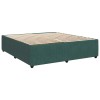Boxspring ágy matraccal sötétzöld 200 x 200 cm bársony