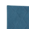 Boxspring ágy matraccal fejtámlával kék 200 x 200 cm bársony