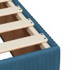 Boxspring ágy matraccal fejtámlával kék 200 x 200 cm bársony