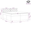 Boxspring ágy matraccal fejtámlával kék 200 x 200 cm bársony