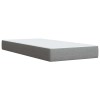 Boxspring ágy matraccal és led-del világosszürke 90 x 190 cm