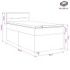 Boxspring ágy matraccal és led-del világosszürke 90 x 190 cm