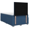 Boxspring ágy matraccal fejtámlával kék 120 x 190 cm szövet
