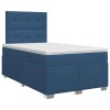 Boxspring ágy matraccal fejtámlával kék 120 x 190 cm szövet