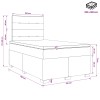 Boxspring ágy matraccal fejtámlával kék 120 x 190 cm szövet