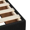 Boxspring ágy matraccal fejtámlával fekete 180 x 200 cm bársony
