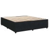 Boxspring ágy matraccal fejtámlával fekete 180 x 200 cm bársony