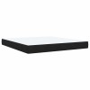 Boxspring ágy matraccal fejtámlával fekete 180 x 200 cm bársony