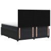 Boxspring ágy matraccal fejtámlával fekete 180 x 200 cm bársony