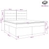 Boxspring ágy matraccal fejtámlával fekete 180 x 200 cm bársony