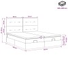 Óriási ágy matrac és led világítással tópszínű 160 x 200 cm
