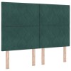 Óriási ágy matrac és led világítással sötétzöld 160 x 200 cm