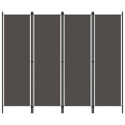Antracitszürke 4 paneles paraván 200 x 180 cm