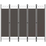 Antracitszürke 5 paneles paraván 200 x 180 cm