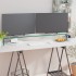 Átlátszó üveg tv/monitor állvány 110x30x13 cm
