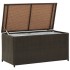 Barna kerti polyrattan tárolóláda 100 x 50 x 50 cm