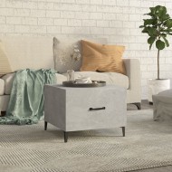 Betonszürke dohányzóasztal fémlábakkal 50 x 50 x 40 cm