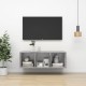 Betonszürke falra szerelhető forgácslap tv-szekrény 37x37x107cm Betonszürke falra szerelhető forgácslap tv-szekrény 37x37x107cm