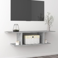 Betonszürke falra szerelhető tv-szekrény 103 x 30 x 26,5 cm