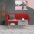 Betonszürke forgácslap dohányzóasztal 100 x 49,5 x 43 cm