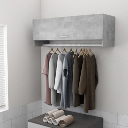 Betonszürke forgácslap ruhásszekrény 100 x 32,5 x 35 cm