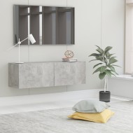 Betonszürke forgácslap tv-szekrény 100 x 30 x 30 cm