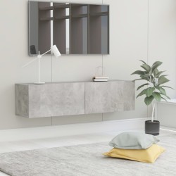 Betonszürke forgácslap tv-szekrény 120 x 30 x 30 cm