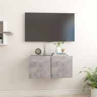 Betonszürke függő tv-szekrény 60 x 30 x 30 cm