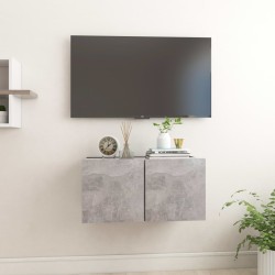 Betonszürke függő tv-szekrény 60 x 30 x 30 cm