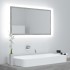Betonszürke led-es forgácslap fürdőszobai tükör 80x8,5x37 cm