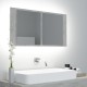 Betonszürke led-es tükrös fürdőszobaszekrény 90 x 12 x 45 cm Betonszürke led-es tükrös fürdőszobaszekrény 90 x 12 x 45 cm