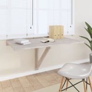 Betonszürke szerelt fa összecsukható fali asztal 100x60x56 cm