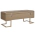 Bézs bársonypad tárolórekesszel 105 cm