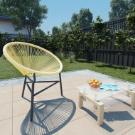Bézs polyrattan kerti acapulco szék