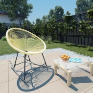 Bézs polyrattan kültéri acapulco szék