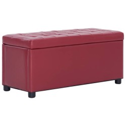 Bordó műbőr tárolózsámoly 87,5 cm