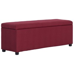Bordó poliészter pad tárolórekesszel 116 cm