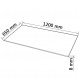 Edzett üveg asztallap téglalap alakú 1200 x 650 mm