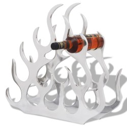 Ezüstszínű alumínium bortartó állvány 11 palackhoz