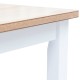 Fehér és barna tömör gumifa étkezőasztal 114 x 71 x 75 cm Fehér és barna tömör gumifa étkezőasztal 114 x 71 x 75 cm