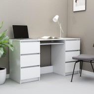 Fehér forgácslap íróasztal 140 x 50 x 77 cm