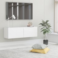 Fehér forgácslap tv-szekrény 100 x 30 x 30 cm