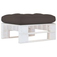 Fehér impregnált fenyőfa kerti raklapzsámoly