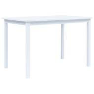 Fehér tömör gumifa étkezőasztal 114 x 71 x 75 cm