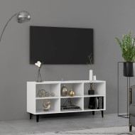 Fehér tv-szekrény fémlábakkal 103,5 x 30 x 50 cm