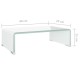 Fehér üveg tv/monitor állvány 40x25x11 cm