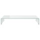 Fehér üveg tv/monitor állvány 80x30x13 cm Fehér üveg tv/monitor állvány 80x30x13 cm