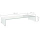 Fehér üveg tv/monitor állvány 80x30x13 cm Fehér üveg tv/monitor állvány 80x30x13 cm